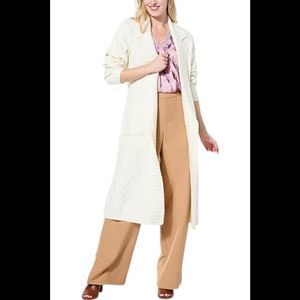 G by Giuliana Black Label Cable Knit Belted Cardigan Sea Salt - Regular